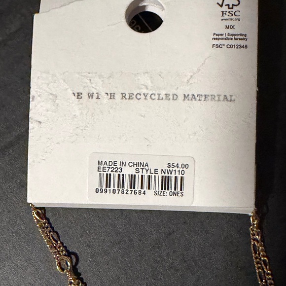 Madewell Gold and Red Beaded Necklace - Picture 4 of 5